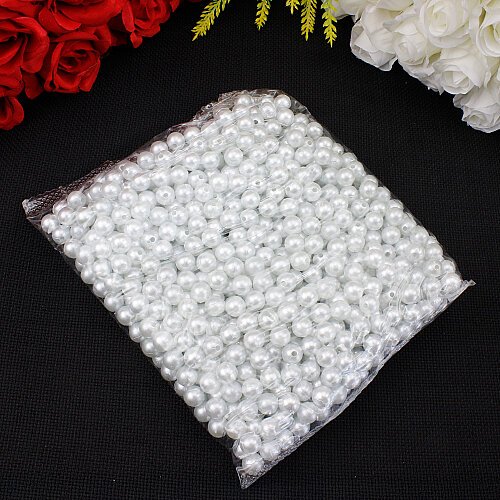 10 mm İnci Boncuk İnci Beyaz 500 gr - 3