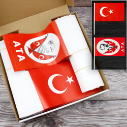 100 adet ATA 100 Adet Türk Bayrak Seti - 1