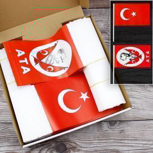 100 adet ATA 100 Adet Türk Bayrak Seti - 1