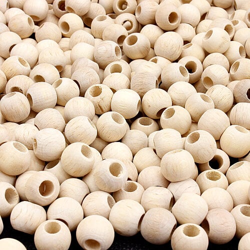 14 mm Ahşap Yuvarlak Boncuk 100’lü Paket - Toptanalim (1)