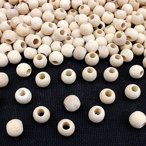14 mm Ahşap Yuvarlak Boncuk 100’lü Paket - 3