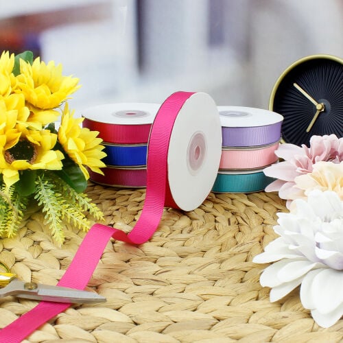 1,5 cm Grogren Bobin Kurdele Pembe 25 Metre - Kare Dekor