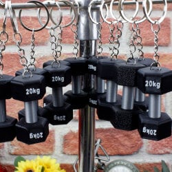 20 kg Baskılı Dumbell Spor Anahtarlık 12'li Paket - 1