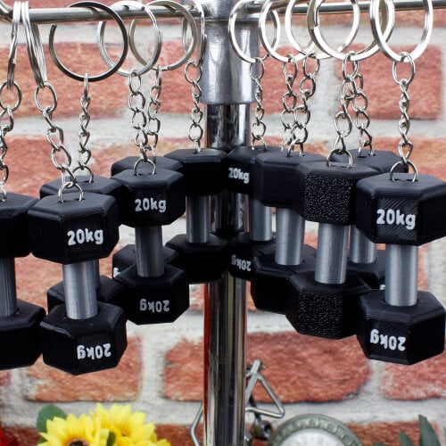 20 kg Baskılı Dumbell Spor Anahtarlık 12'li Paket - Toptanalim