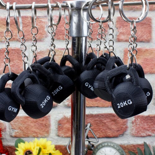 20 kg Baskılı Kettlebell Spor Anahtarlık 12'li Paket - Toptanalim