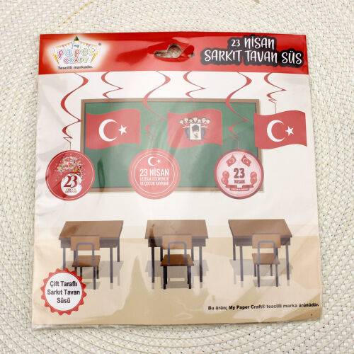 23 Nisan Çift Taraflı Sarkıt Tavan Süsü - 3