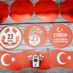 23 Nisan Çift Taraflı Sarkıt Tavan Süsü - 1