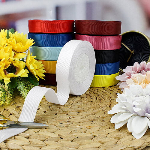 2,5 cm Grogren Bobin Kurdele 25 Metre Beyaz - Toptanalim