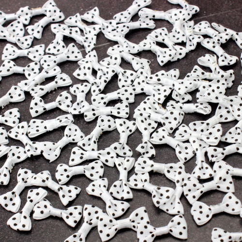 2,5 CM Puantiyeli Fiyonk Beyaz - 1