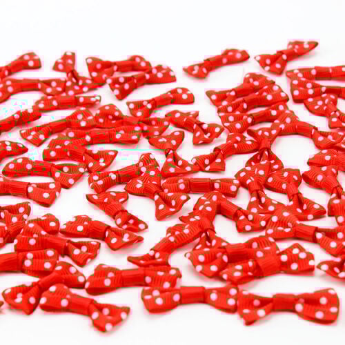 2,5 CM Puantiyeli Fiyonk Kırmızı - 2