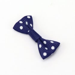 2,5 CM Puantiyeli Fiyonk Lacivert - 3