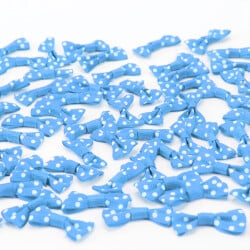 2,5 CM Puantiyeli Fiyonk Mavi - 2