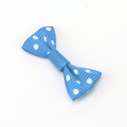 2,5 CM Puantiyeli Fiyonk Mavi - 3