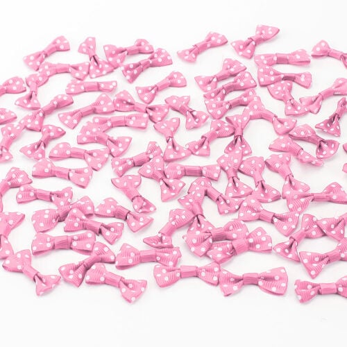 2,5 CM Puantiyeli Fiyonk Pembe - 1