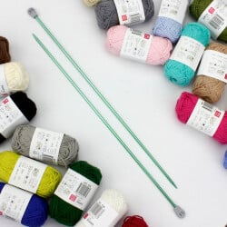 35 cm Renkli Örgü Şişi Alüminyum 3,5 Numara - 1