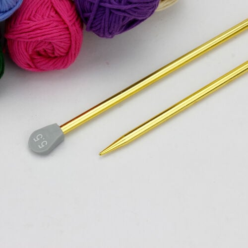 35 cm Renkli Örgü Şişi Alüminyum 5.5 Numara - 2