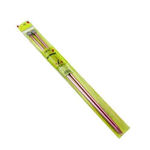 35 cm Renkli Örgü Şişi Alüminyum 6 Numara - 3