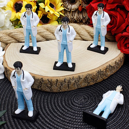 3D Erkek Doktor Teraryum Obje Mavi 3x8,5 cm - Toptanalim