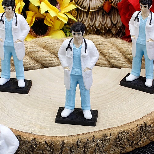 3D Erkek Doktor Teraryum Obje Mavi 3x8,5 cm - Toptanalim (1)