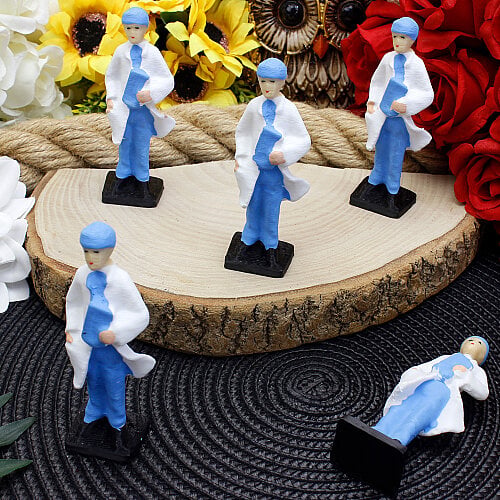 3D Erkek Hekim Teraryum Obje Mavi 3x9 cm - Toptanalim