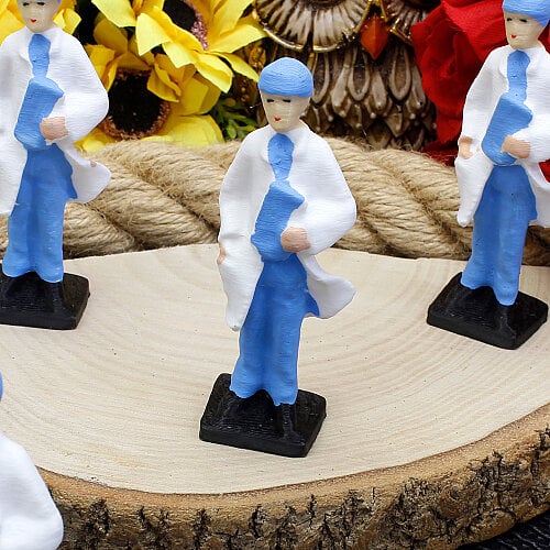 3D Erkek Hekim Teraryum Obje Mavi 3x9 cm - Toptanalim (1)