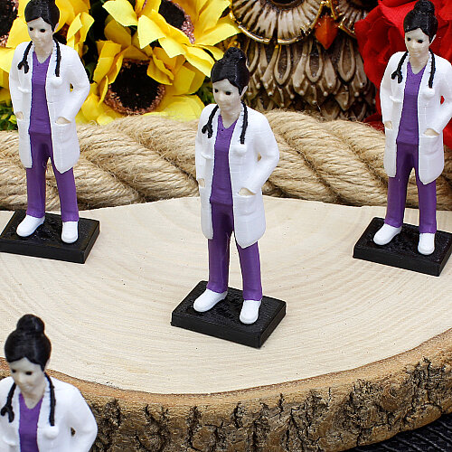 3D Kadın Doktor Teraryum Obje Mor 3x8,5 cm - Toptanalim (1)