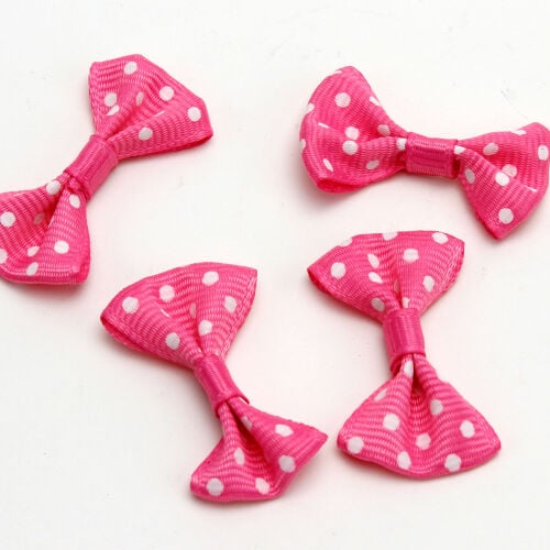 4 CM Puantiyeli Fiyonk Koyu Pembe - 1