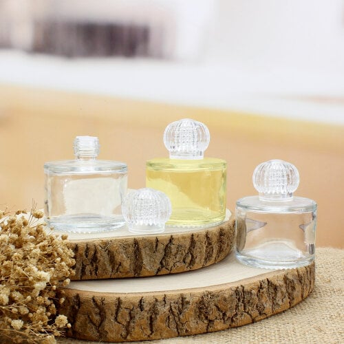 50CC Cam Kolonya Şişesi Model 18 - Kare Dekor