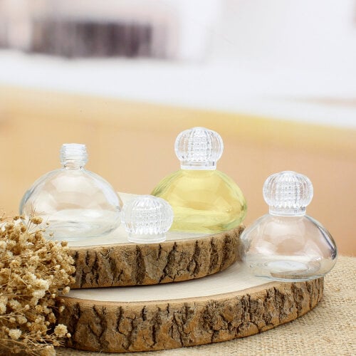 50CC Cam Kolonya Şişesi Model 19 - Kare Dekor