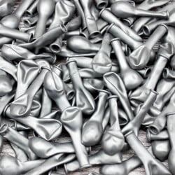  5 inch Küçük Boy Gri Metalik Balon - 1