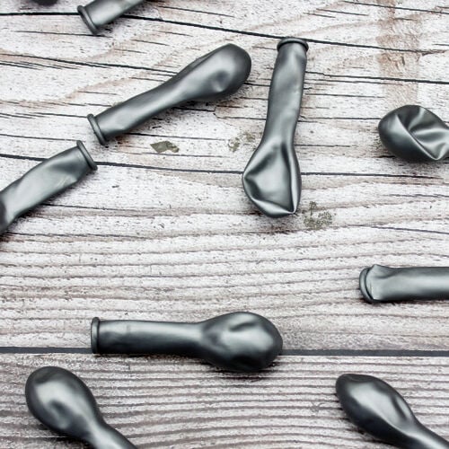  5 inch Küçük Boy Gri Metalik Balon - 2