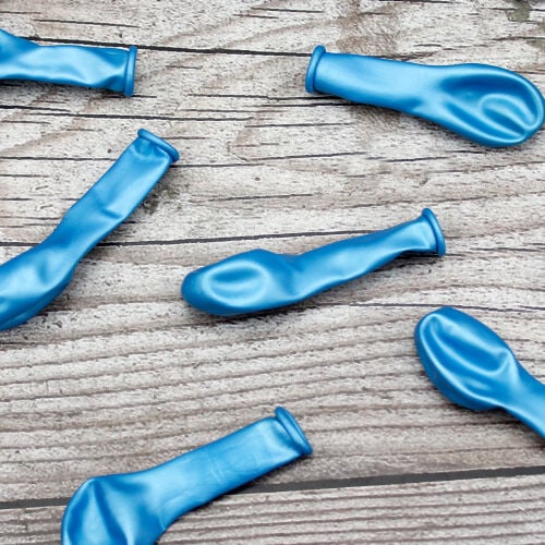 5 inch Küçük Boy Mavi Metalik Balon - 2