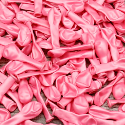 5 inch Küçük Boy Pembe Metalik Balon - 1