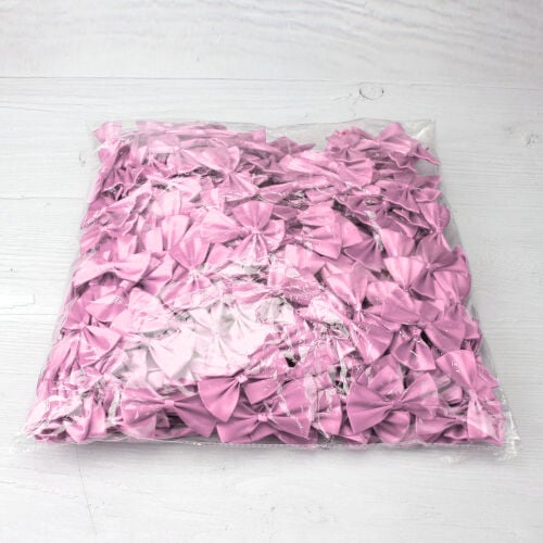 6 CM Büyük Boy Saten Fiyonk Pembe - 4