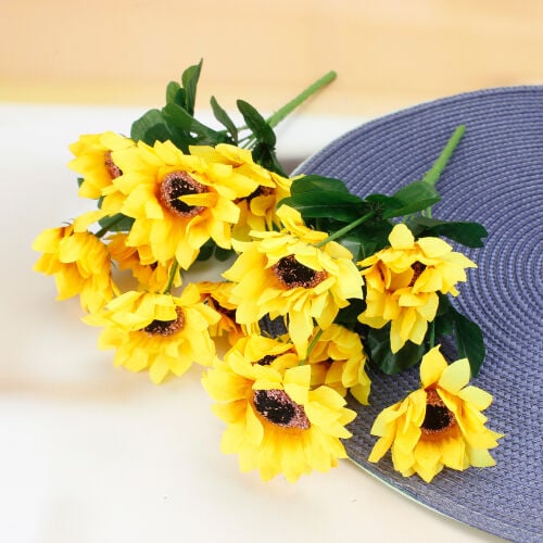 6 Dallı Yapay Papatya Demet 30CM Sarı - 1