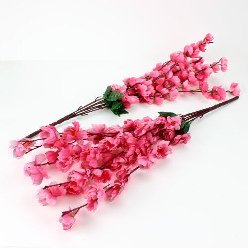 7 Dallı Yapay Bahar Dalı Demet 60CM Pembe - 1