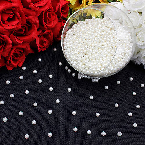 8 mm İnci Boncuk Krem 500 gr - Toptanalim
