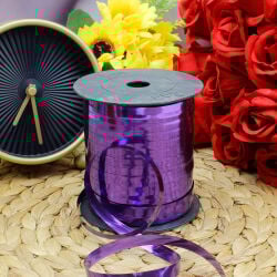 8MM Parlak Metalik Şerit 200MT Mor - 1