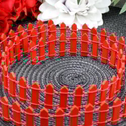 90CM Ahşap Çit Kırmızı - 1