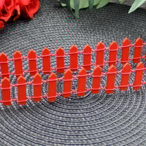 90CM Ahşap Çit Kırmızı - 2