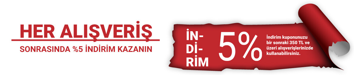 Alışverişin %5 i Kadar İndirim