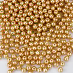 A Kalite Cam 8MM Delikli İnci 250'li Paket Gold - 1