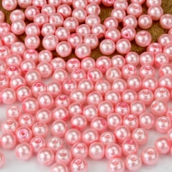 A Kalite Cam 8MM Delikli İnci 250'li Paket Pembe - 1