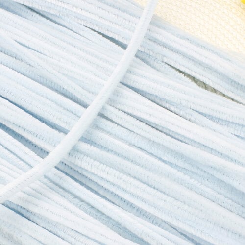 Açık Mavi Şönil 100'lü Paket - Kare Dekor (1)