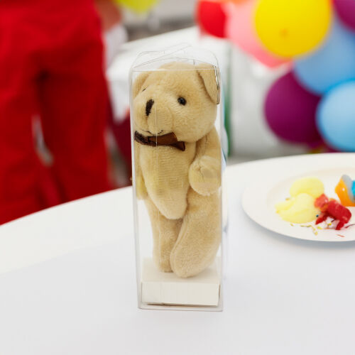 Asetat Kutuda Hediyelik Büyük Boy Hareketli Peluş Ayıcık Anahtarlık Kahverengi - 2