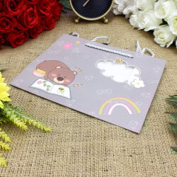 Asorti Ayıcık Desen Hediyelik Karton Çanta 12'Li Paket - 6