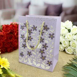 Asorti Çiçek Desen Hediyelik Karton Çanta 12'Li Paket - 4
