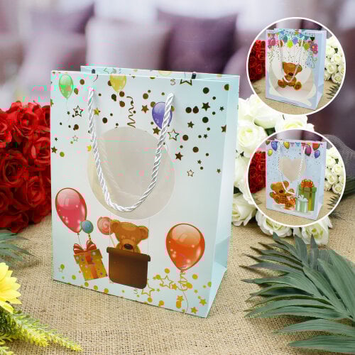 Asorti Doğum Günü Desen Hediyelik Karton Çanta 12'Li Paket - 1