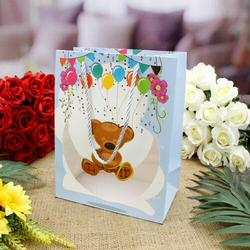 Asorti Doğum Günü Desen Hediyelik Karton Çanta 12'Li Paket - 4