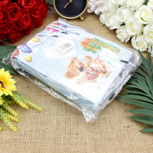 Asorti Doğum Günü Desen Hediyelik Karton Çanta 12'Li Paket - 9